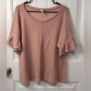 Waffle knit top, size 3X.